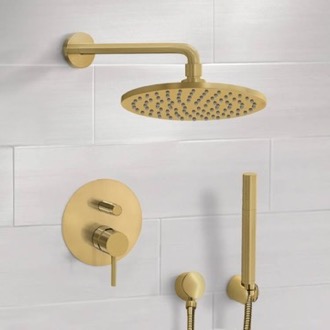 Shower Faucet Matte Gold Shower System With 8